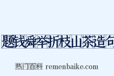 题钱舜举折枝山茶造句是什么意思的图片